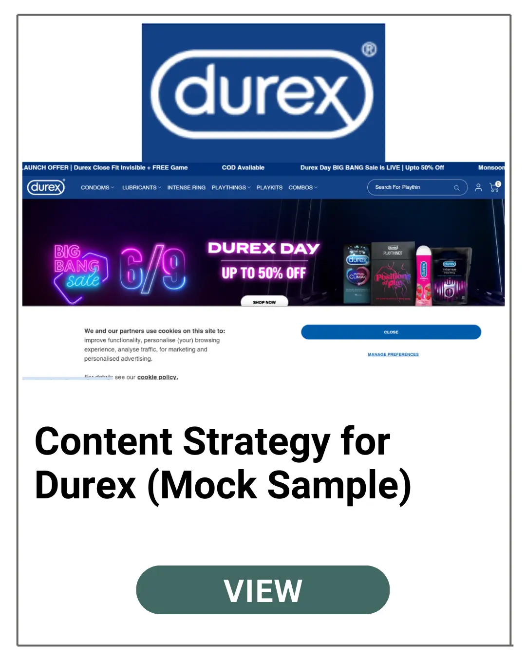 Content Strategy for Durex (Mock Sample)